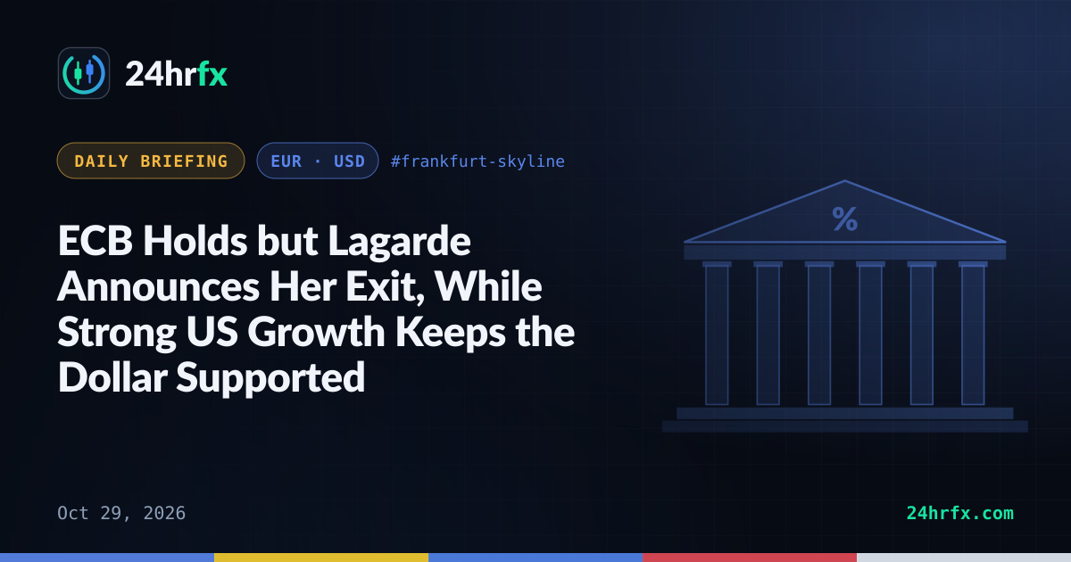 ECB Holds but Lagarde Announces Her Exit, While Strong US Growth Keeps the Dollar Supported