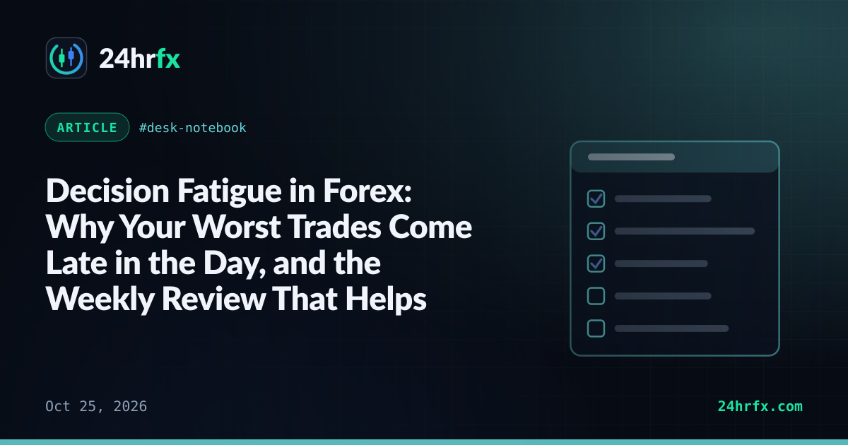 Decision Fatigue in Forex: Why Your Worst Trades Come Late in the Day, and the Weekly Review That Helps