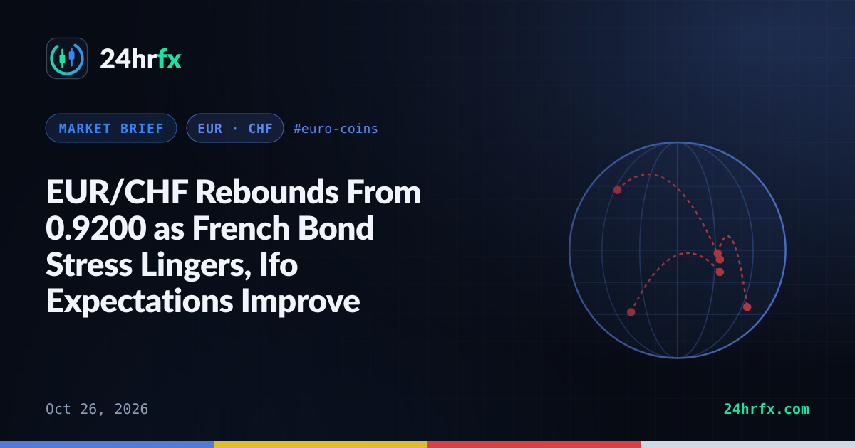 EUR/CHF Rebounds From 0.9200 as French Bond Stress Lingers, Ifo Expectations Improve