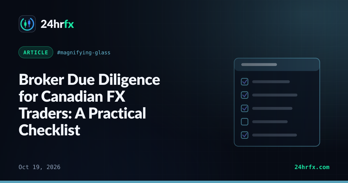 Broker Due Diligence for Canadian FX Traders: A Practical Checklist
