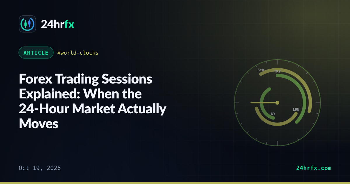 Forex Trading Sessions Explained: When the 24-Hour Market Actually Moves
