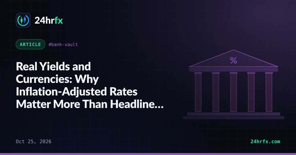Real Yields and Currencies: Why Inflation-Adjusted Rates Matter More Than Headline Rates