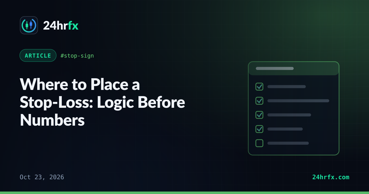 Where to Place a Stop-Loss: Logic Before Numbers