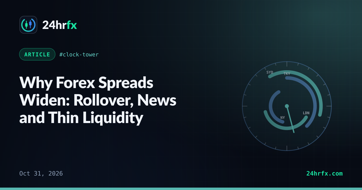 Why Forex Spreads Widen: Rollover, News and Thin Liquidity